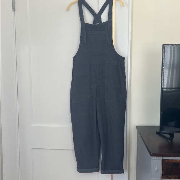 Aerie Charcoal/black Corduroy Overalls - Picture 3 of 9
